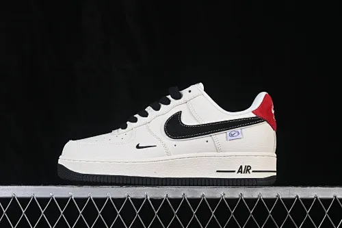 All categories Nk Air Force 1 Air Force series Nk Air Force 1 Low Air Force low-top Nike Air Force 1'07 Low Retro beige black red Air Force 1 low-top casual sneakers DD1982-324